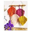 Deco Macramé - Colgando 4 Plumas De Colores