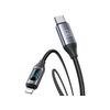 Cable De Carga De 30 W De Tipo C A Lightning De 1,2 M Modelo Bd Con Pantalla Led