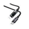 Cable De Carga De 30 W De Tipo C A Lightning De 1,2 M Modelo Display Sf Con Pantalla Led