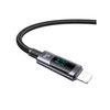 Cable De Carga De 30 W De Tipo C A Lightning De 1,2 M Modelo Display Sf Con Pantalla Led