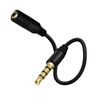 Cable Adaptador Jack 3,5 Mm Macho A Jack 3,5 Mm Hembra Para Auriculares Negro