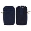 Funda Cinturón Universal Bolsa Doble Bolsillo Con Cremalleras Nylon Tupido Azul