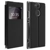 Funda Libro Billetera Ventana Negra Sony Xperia Xa2 Función Silicona – Soporte