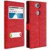 Funda Sony Xperia Xa2 Libro Con Doble Ventana Carcasa De Silicona – Rojo