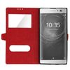 Funda Sony Xperia Xa2 Libro Con Doble Ventana Carcasa De Silicona – Rojo