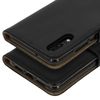 Funda Libro Billetera Para Huawei P20 Cuero Auténtico Función Soporte – Negro