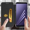 Funda Libro Billetera Ultrafina Para Samsung Galaxy A8 – Oro