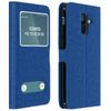 Funda Samsung Galaxy A6 Plus Libro Con Doble Ventana Carcasa De Silicona – Azul