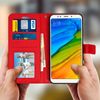 Funda Libro Billetera Vintage Para Xiaomi Redmi 5 – Rojo