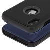 Funda Libro Efecto Espejo Azul Iphone Xr Tapa Translúcida Soporte - Negra