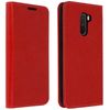 Funda Pocophone F1 De Cuero Billetera Función Soporte - Roja