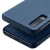 Funda Libro Espejo Azul Samsung Galaxy A7 2018 Tapa Translúcida Soporte
