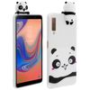 Carcasa Samsung Galaxy A7 2018 Protectora De Silicona Oso Panda Vivo – Blanca