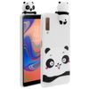 Carcasa Samsung Galaxy A7 2018 Protectora De Silicona Oso Panda Vivo – Blanca