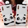 Carcasa Samsung Galaxy A7 2018 Protectora De Silicona Oso Panda Vivo – Blanca