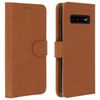 Funda Samsung Galaxy S10 Plus Libro Billetera F. Soporte - Marrón Claro