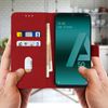 Funda Samsung Galaxy A50 Libro Billetera Función Soporte – Rojo