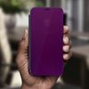 Funda Efecto Espejo Samsung Galaxy A40 Tapa Translúcida F. Soporte - Violeta