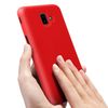 Carcasa Silicona Samsung Galaxy J6 Plus Semirrígida Mate Suave Al Tacto - Rojo