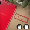Bandeja Tarjeta Doble Nano Sim + Micro Sd Samsung Galaxy A10 De Recambio – Rojo