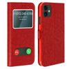 Funda Iphone 11 Libro Con Doble Ventana – Rojo