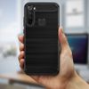 Carcasa Xiaomi Redmi Note 8t/note 8 Silicona Efecto Aluminio Cepillado - Negro