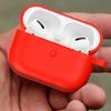 Funda Airpods Pro / Pro 2 Silicona Antihuellas Con Mosquetón - Rojo