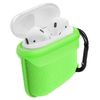 Funda De Silicona Rugosa Airpods 1 Y 2 Con Mosquetón - Verde