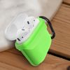 Funda De Silicona Rugosa Airpods 1 Y 2 Con Mosquetón - Verde