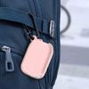 Funda De Silicona Rugosa Airpods 1 Y 2 Con Mosquetón - Rosa