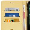 Funda Iphone 11 Pro Max Libro Billetera F. Soporte – Dorado