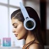 Cascos Estéreo Bluetooth 5.0 Diseño Gatito Con Luces Autonomía 12h - Violeta