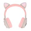 Cascos Estéreo Bluetooth 5.0 Diseño Gatito Con Luces Autonomía 12h - Beige