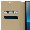 Funda Sony Xperia L4 Libro Billetera F. Soporte – Dorado