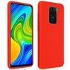 Carcasa Silicona Xiaomi Redmi Note 9 Semirrígida Mate - Rojo