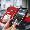 Funda De Piel Premium Iphone 11 Pro Max Tarjetero F. Soporte - Rojo