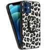 Funda Iphone 12 Mini Efecto Leopardo Anilla Soporte