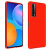 Carcasa Silicona Huawei P Smart 2021 Semirrígida Mate Suave - Rojo