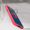 Funda Carcasa Apple Iphone 12 Mini Dos Materiales Anillo Metálico Soporte Rojo
