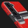 Funda Samsung Galaxy S21 Plus Purpurina Extraíble Silicona Semirrígida Rojo