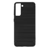 Funda Samsung Galaxy S21 Silicona Efecto Aluminio Cepillado - Negro