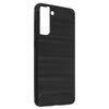 Funda Samsung Galaxy S21 Silicona Efecto Aluminio Cepillado - Negro