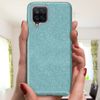 Samsung Galaxy A12 Funda De Silicona De Lentejuelas Desmontable Azul