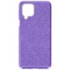 Samsung Galaxy A12 Funda De Silicona De Lentejuelas Desmontable Violeta