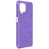 Samsung Galaxy A12 Funda De Silicona De Lentejuelas Desmontable Violeta