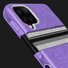 Samsung Galaxy A12 Funda De Silicona De Lentejuelas Desmontable Violeta