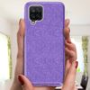 Samsung Galaxy A12 Funda De Silicona De Lentejuelas Desmontable Violeta