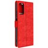Funda Xiaomi Redmi Note 10 Pro Folio Vintage Tarjetero Función Soporte Rojo