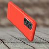 Carcasa Samsung Galaxy A32 Esquinas Reforzadas Carbono Efecto Cepillado Rojo