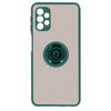 Funda Carcasa Samsung Galaxy A32 5g Dos Materiales Anillo Metálico Soporte Verde